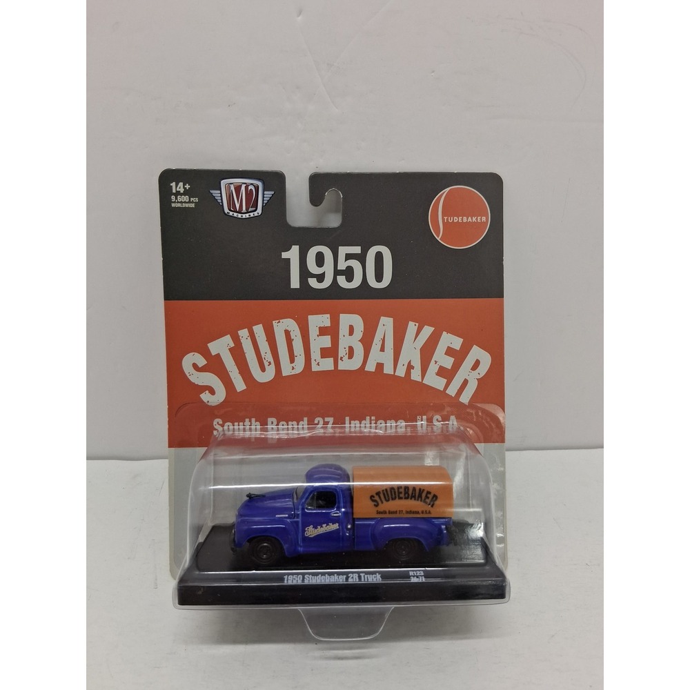 M2 Machines 1950 Studebaker 2R Truck Blue Orange 1:64 Diecast 11228 R123 24-71